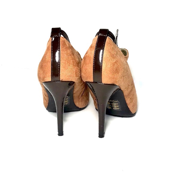 Shoedazzle camel suede heeled booties - Picture 4 of 8